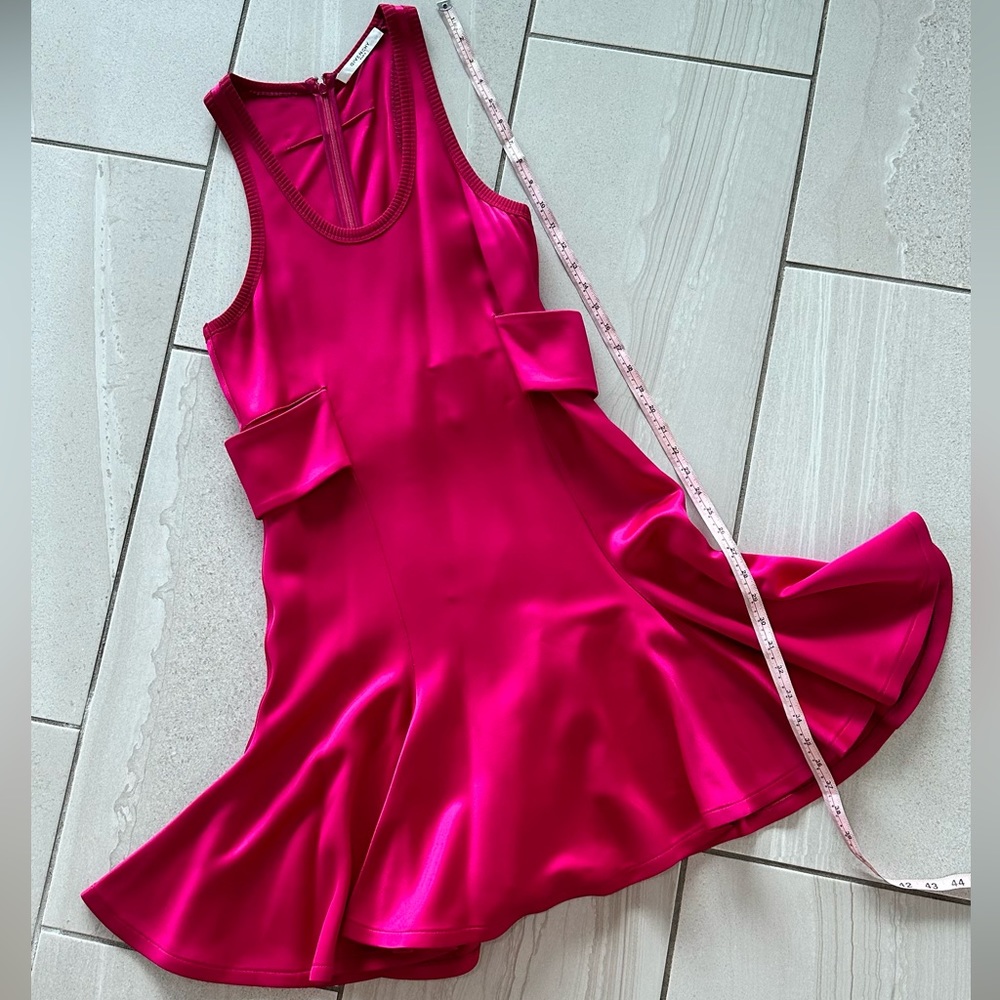 Givenchy Racer Back Flounce Dress Pink